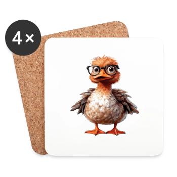 DUCK GLASSES - Coasters (set of 4) - white - Front