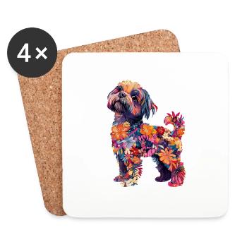 Shih Tzu - Untersetzer (4er-Set) - Weiß - Vorne