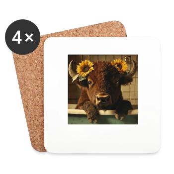 Bison - Untersetzer (4er-Set) - Weiß - Vorne