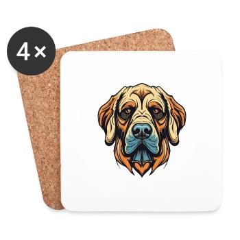 Kangal Hund Portrait - Untersetzer (4er-Set) - Weiß - Vorne