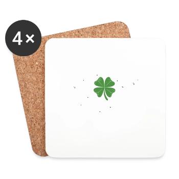 One Lucky Dad St Patrick Day Vintage Clover Daddy - Untersetzer (4er-Set) - Weiß - Vorne