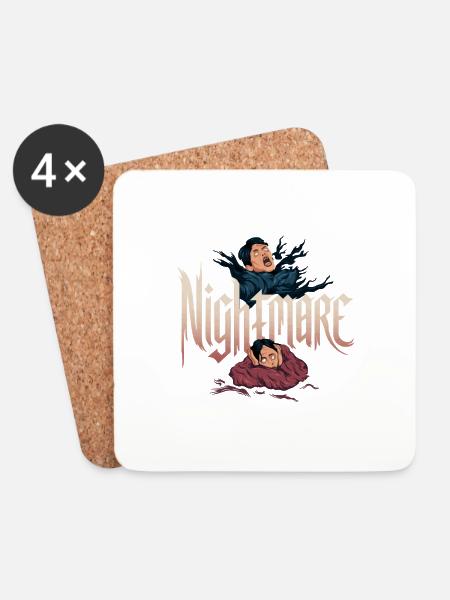 NIGHTMARE - Untersetzer (4er-Set) - Weiß
