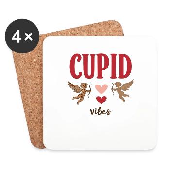 Romantisches Valentinstag Liebe & Valentinstag - Untersetzer (4er-Set) - Weiß - Vorne