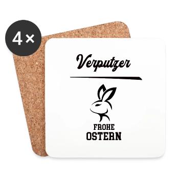 Verputzer Ostern Verputzerei Meister Azubi Kollege - Untersetzer (4er-Set) - Weiß - Vorne
