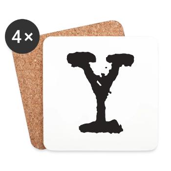 Y - Untersetzer (4er-Set) - Weiß - Vorne