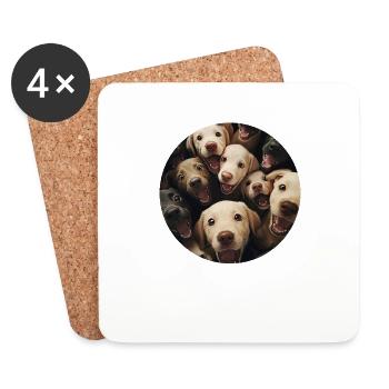 Labrador Retriever - Untersetzer (4er-Set) - Weiß - Vorne