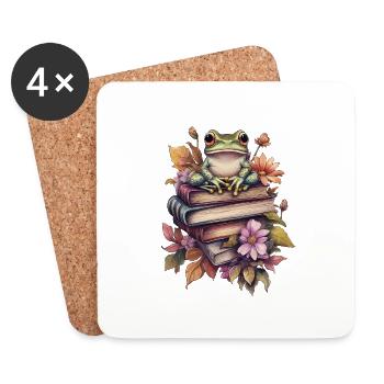Frosch - Untersetzer (4er-Set) - Weiß - Vorne