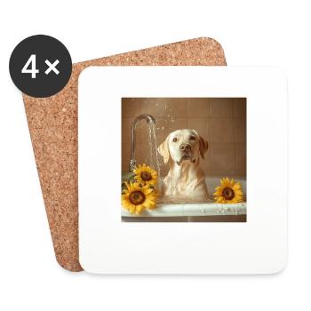 Labrador Retriever - Untersetzer (4er-Set) - Weiß - Vorne