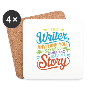 Anything You Say Or Do May Be Used In A Story 37 - Untersetzer (4er-Set) - Weiß - Vorne