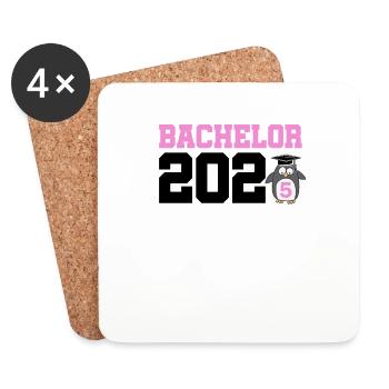 Bachelor 2025 Abschluss Promotion Sponsion - Untersetzer (4er-Set) - Weiß - Vorne