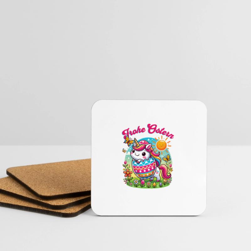 Easter Happy Easter Easter Bunny Easter Egg Spring Coasters (set of 4)