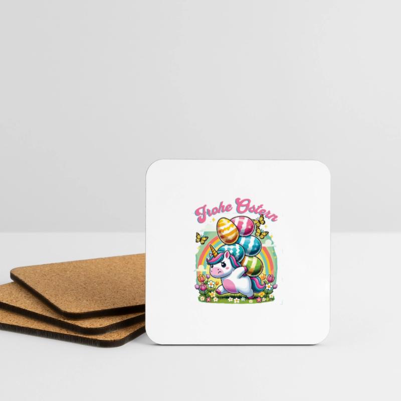 Easter Happy Easter Easter Bunny Easter Egg Spring Coasters (set of 4)