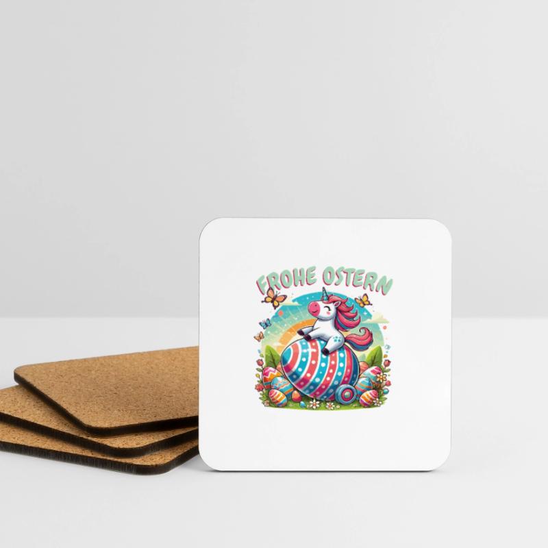 Easter Happy Easter Easter Bunny Easter Egg Spring Coasters (set of 4)