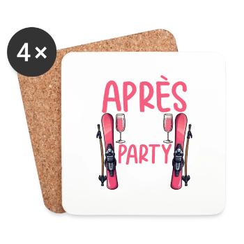 Apres Ski Party Crew - Untersetzer (4er-Set) - Weiß - Vorne
