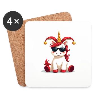 Carnival Carnival Unicorn Carnival Costume - Coasters (set of 4) - white - Front