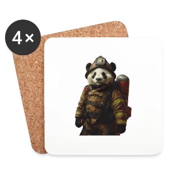 Panda - Untersetzer (4er-Set) - Weiß - Vorne