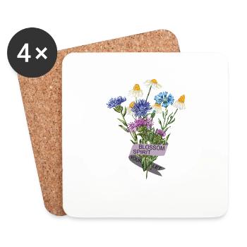 Blossom Spirit Bouquet Blossom Spirit Floral - Coasters (set of 4) - white - Front