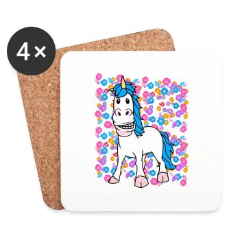 Enfants Enfant Licorne Licornes Bébé Bambins - Dessous de verre (lot de 4) - blanc - Devant