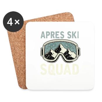 Après Ski Squad - Coasters (set of 4) - white - Front