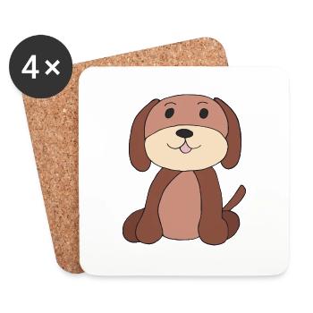 dog - Coasters (set of 4) - white - Front