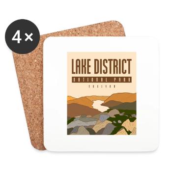 Lake District National Park – England - Untersetzer (4er-Set) - Weiß - Vorne