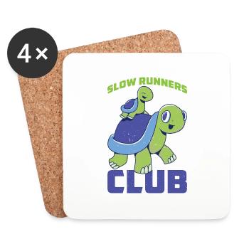 Slow Runners Club 18 - Untersetzer (4er-Set) - Weiß - Vorne