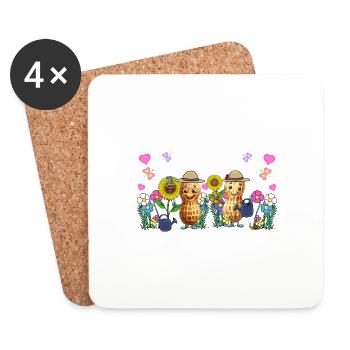 Peanut Gardener Spring Summer Peanuts Kids - Coasters (set of 4) - white - Front