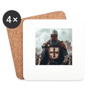 Soldat Krieger - Untersetzer (4er-Set) - Weiß - Vorne