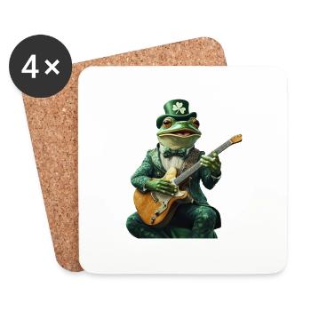 Frosch - Untersetzer (4er-Set) - Weiß - Vorne