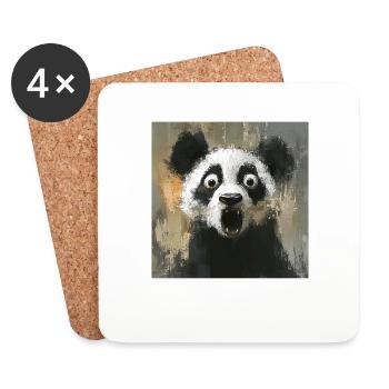Panda - Untersetzer (4er-Set) - Weiß - Vorne