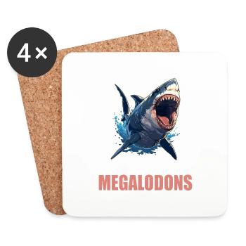 Megalodons Megalodon - Untersetzer (4er-Set) - Weiß - Vorne