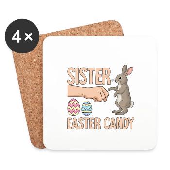Will Trade Sister For Easter Candy - Untersetzer (4er-Set) - Weiß - Vorne