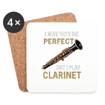 I MAY NOT BE PERFECT CLARINET - Untersetzer (4er-Set) - Weiß - Vorne