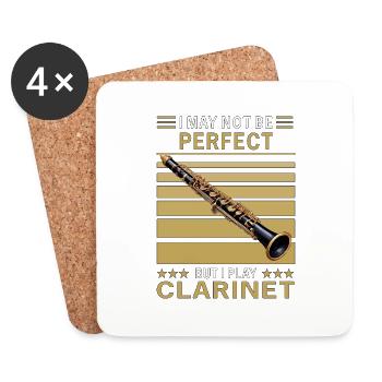 I MAY NOT BE PERFECT CLARINET - Untersetzer (4er-Set) - Weiß - Vorne