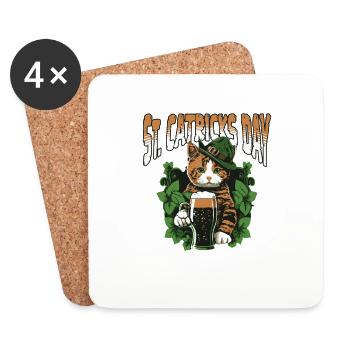 Funny St. Patricks Day Drinking - Untersetzer (4er-Set) - Weiß - Vorne