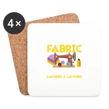 Je n’achèterai pas de tissu Quilting Quilter - Dessous de verre (lot de 4) - blanc - Devant