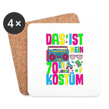 C’est mon costume des années 70 - Dessous de verre (lot de 4) - blanc - Devant
