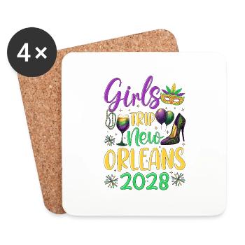 Voyage entre filles à la Nouvelle-Orléans 2028 - Dessous de verre (lot de 4) - blanc - Devant
