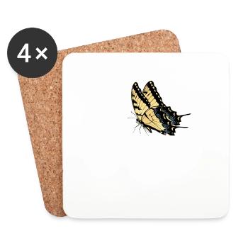 Les machaons tigrés sont les meilleurs pour les filles - Dessous de verre (lot de 4) - blanc - Devant