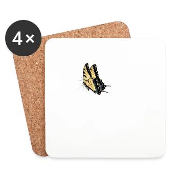Les machaons tigrés sont les meilleurs pour les filles - Dessous de verre (lot de 4) - blanc - Devant