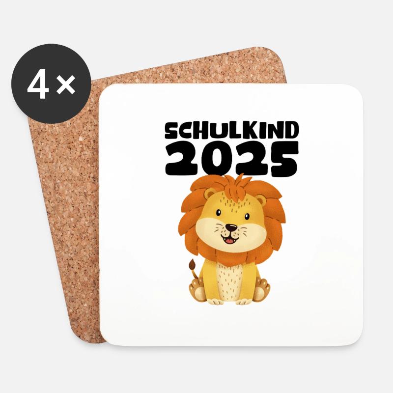 Schulkind 2025 Junge Mädchen Einschulung 2025 Deko - Untersetzer (4er-Set) - Weiß