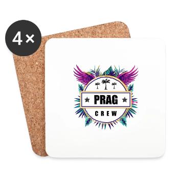 Prag Crew Tropisch - Untersetzer (4er-Set) - Weiß - Vorne