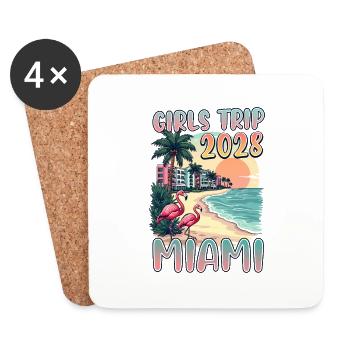 Girls Trip Miami 2028 - Coasters (set of 4) - white - Front