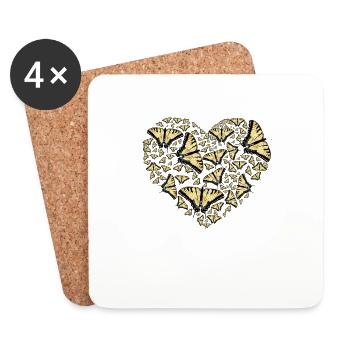 Le machaon tigré est le meilleur ami d’un ami - Dessous de verre (lot de 4) - blanc - Devant