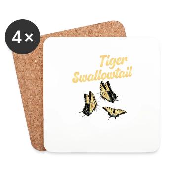 Est-ce déjà la saison des hirondelles tigrées ? - Dessous de verre (lot de 4) - blanc - Devant
