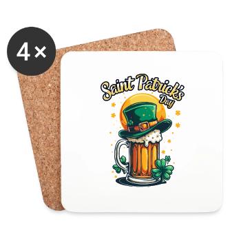 Saint Patrick`s Day Beer - Untersetzer (4er-Set) - Weiß - Vorne