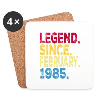 Legende seit Februar 1985 Design Für alte Menschen - Untersetzer (4er-Set) - Weiß - Vorne