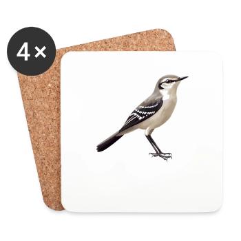 Oiseaux moqueurs Oiseaux moqueurs - Dessous de verre (lot de 4) - blanc - Devant
