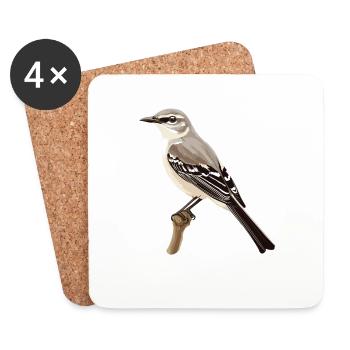 Oiseaux moqueurs Oiseaux moqueurs - Dessous de verre (lot de 4) - blanc - Devant