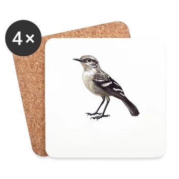 Oiseaux moqueurs Oiseaux moqueurs - Dessous de verre (lot de 4) - blanc - Devant